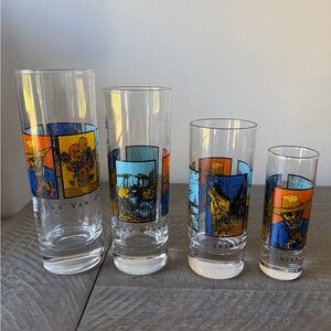 Vincent Van Gogh - Colorful Art Glassware Set. New condition. $10